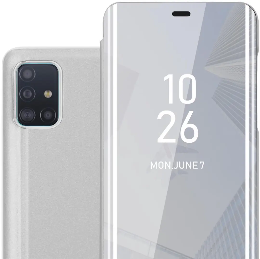 Cadorabo Hoesje geschikt voor Samsung Galaxy A51 4G / M40s in AGAAT ZILVER