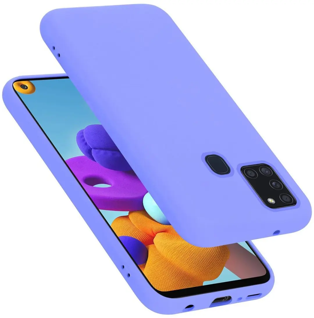 Cadorabo Hoesje geschikt voor Samsung Galaxy A21s in LIQUID LICHT PAARS
