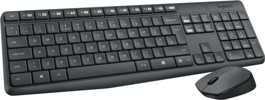 Logitech MK235 RF Draadloos Toetsenbordset - Zwart