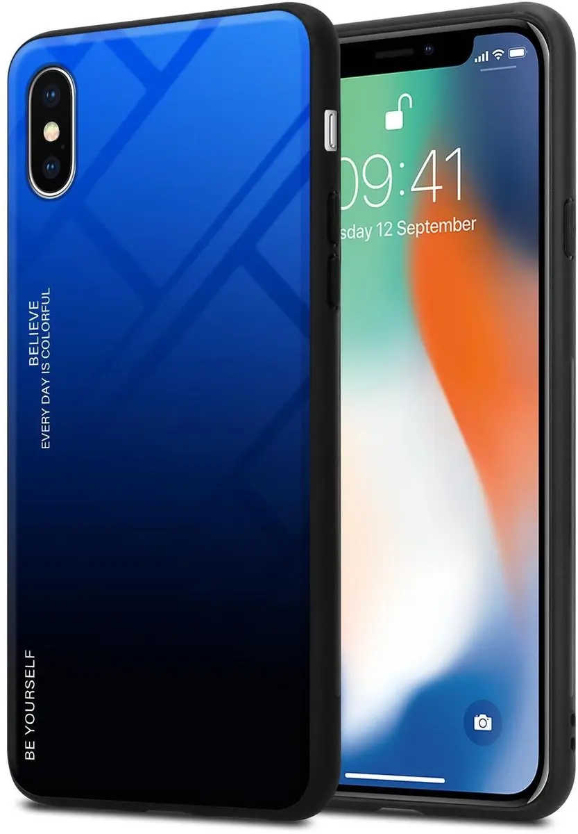 Cadorabo Hoesje geschikt voor Apple iPhone X / XS in BLAUW