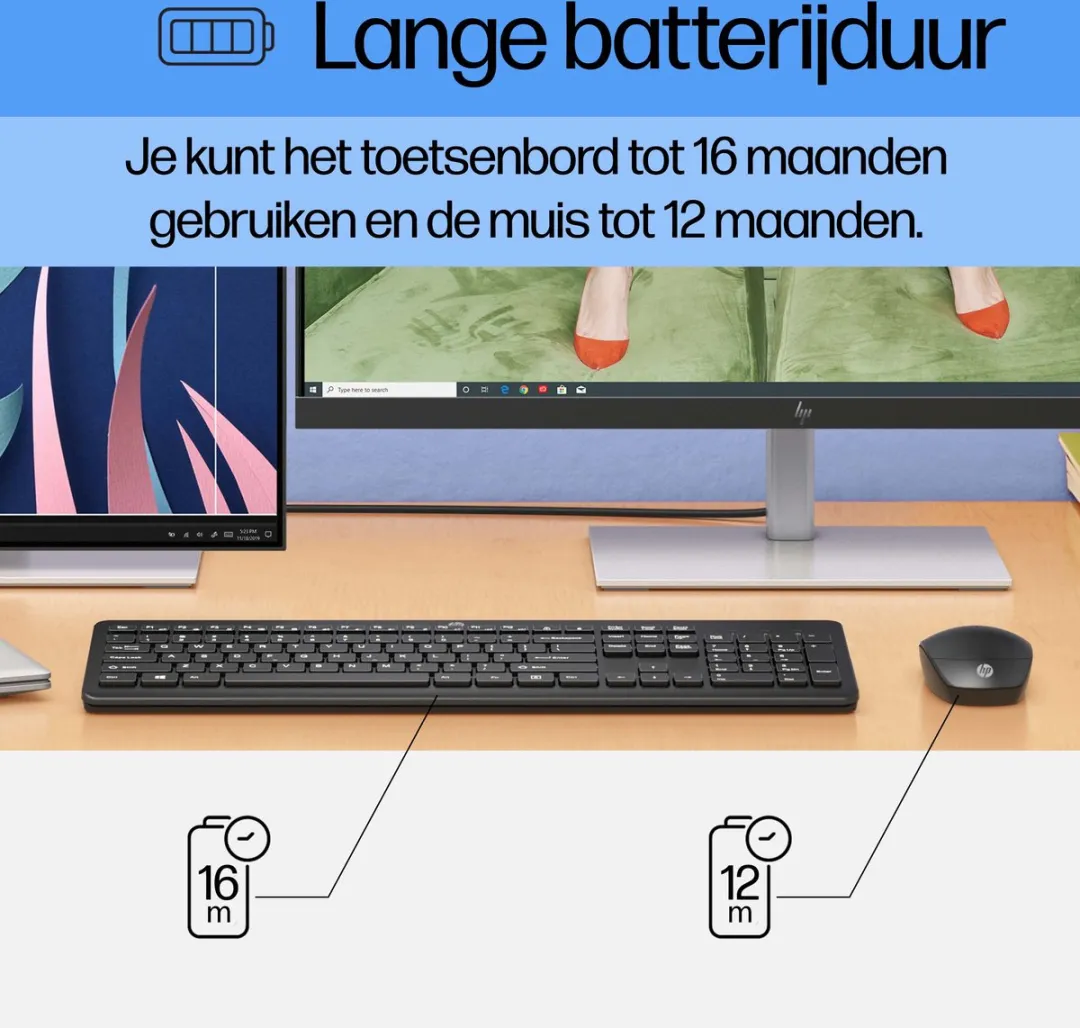 HP 230 Draadloos Toetsenbord & Muis Set - Zwart