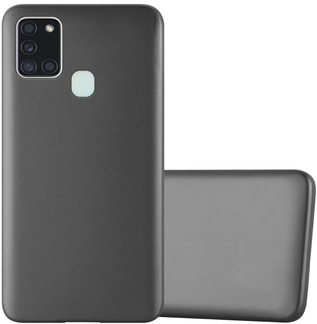 Cadorabo Hoesje geschikt voor Samsung Galaxy A21s in METALLIC GRIJS