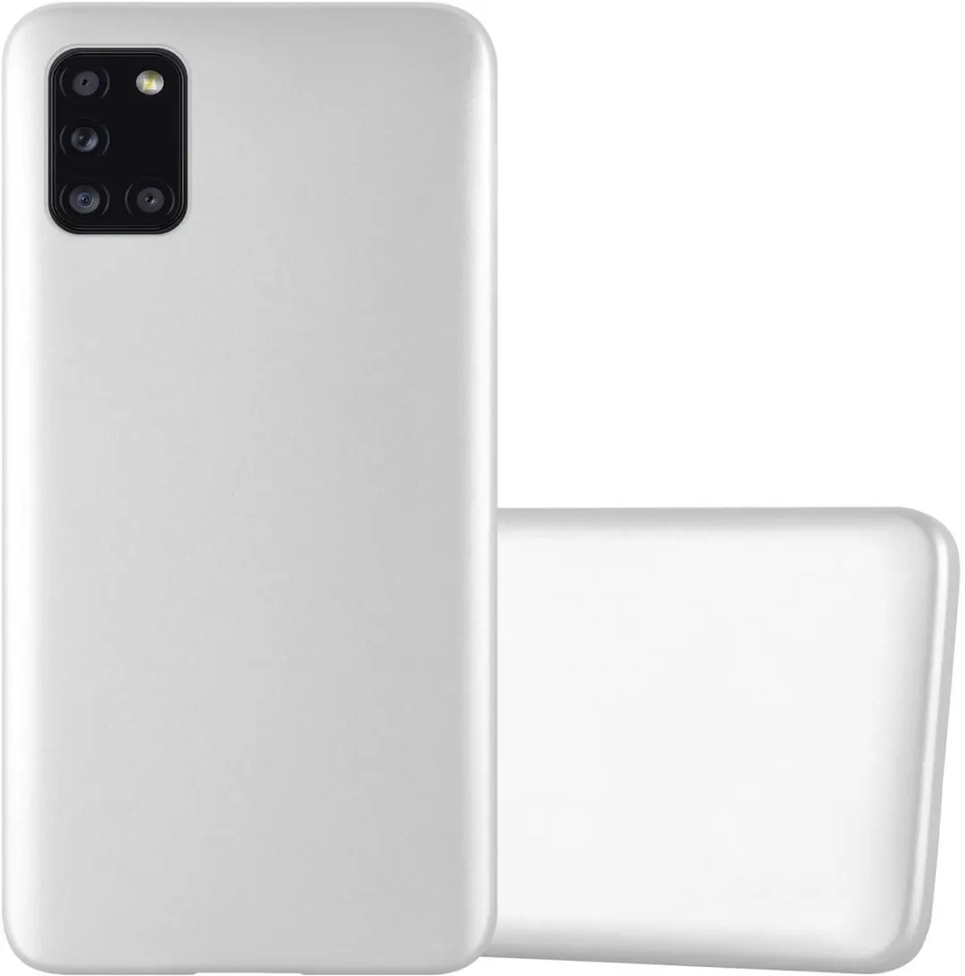 Cadorabo Hoesje geschikt voor Samsung Galaxy A31 in METALLIC ZILVER