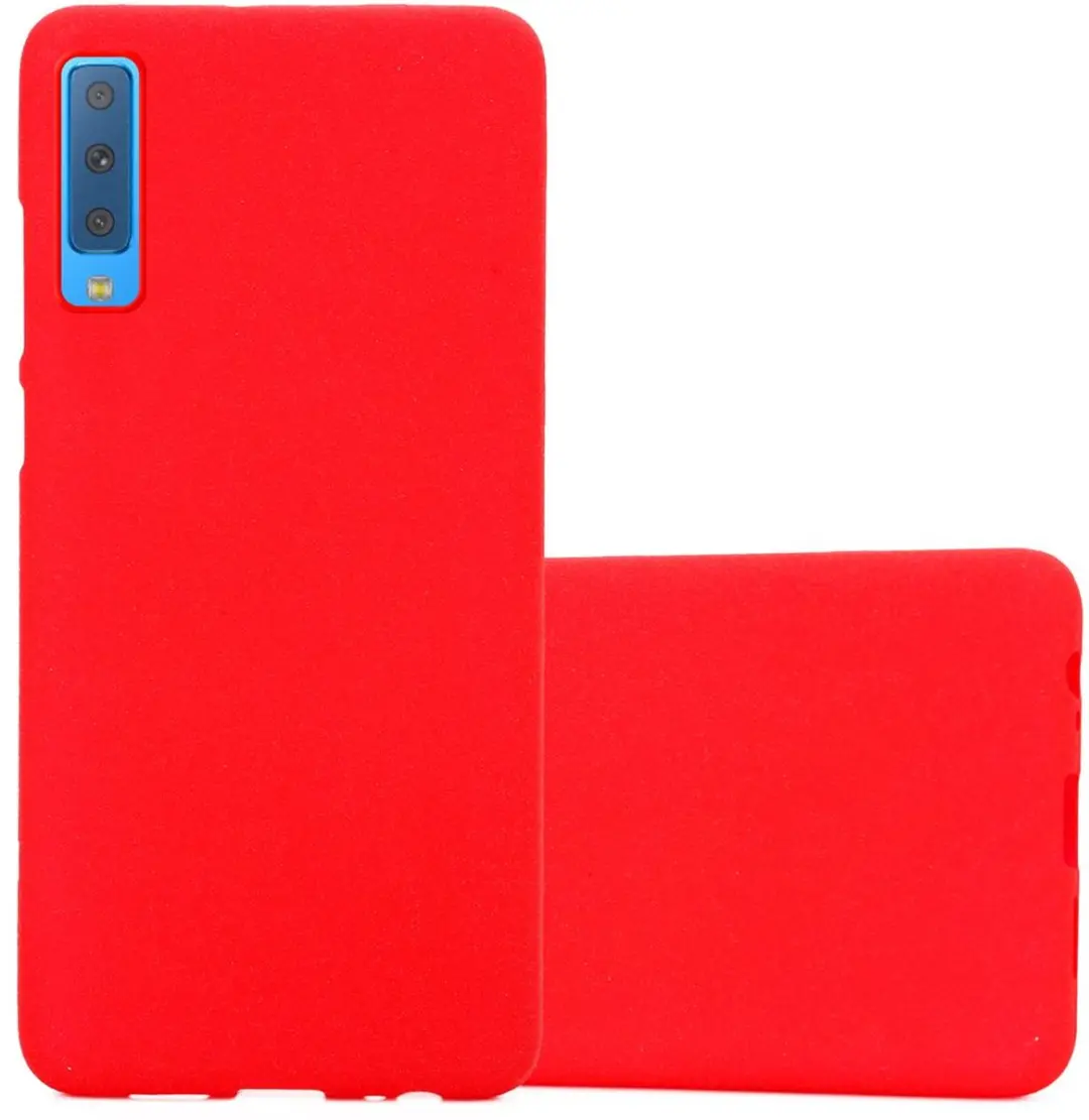 Cadorabo Hoesje geschikt voor Samsung Galaxy A7 2018 in FROST ROOD