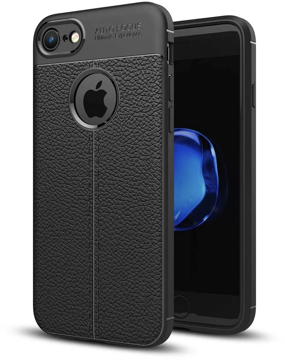 Cadorabo Hoesje geschikt voor Apple iPhone 7 / 7S / 8 / SE 2020 in Diep Zwart