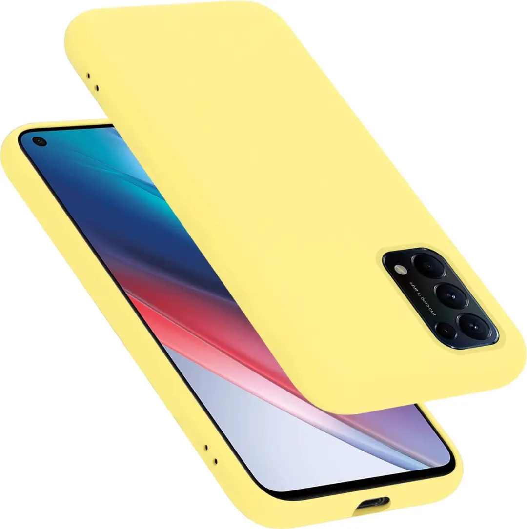 Cadorabo Hoesje geschikt voor Oppo FIND X3 LITE in LIQUID GEEL