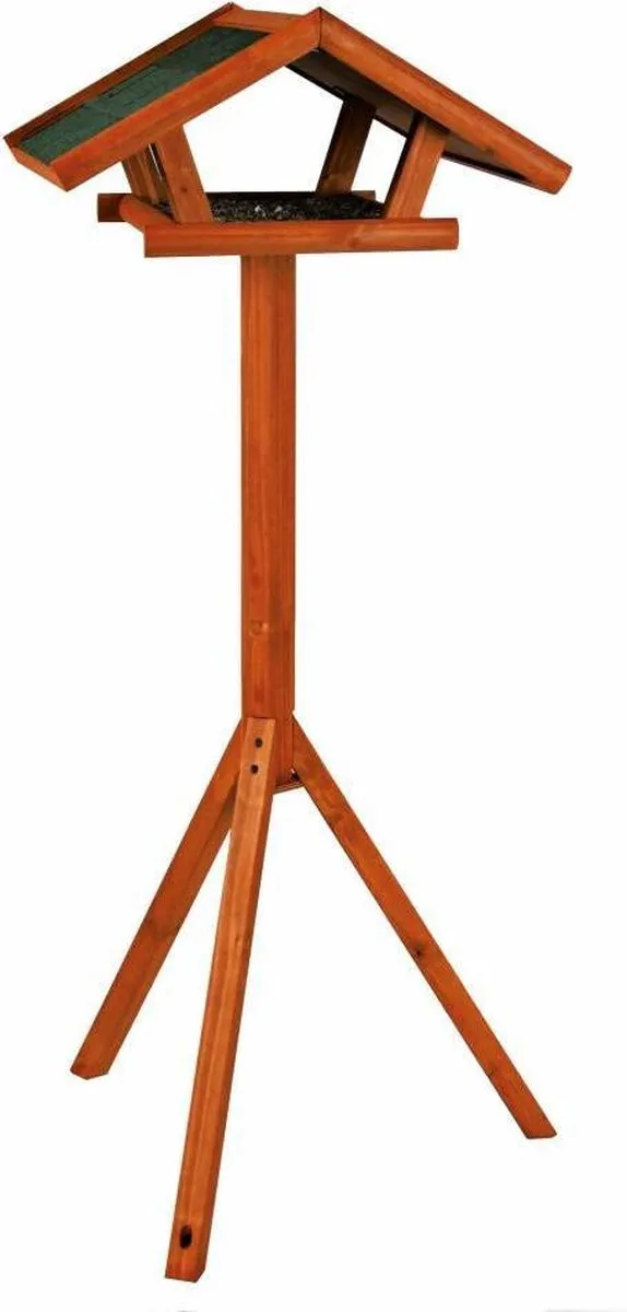 Trixie Natura Voederhuis Klein - Grijs/Wit 46x22x44cm - afbeelding 2 van 3