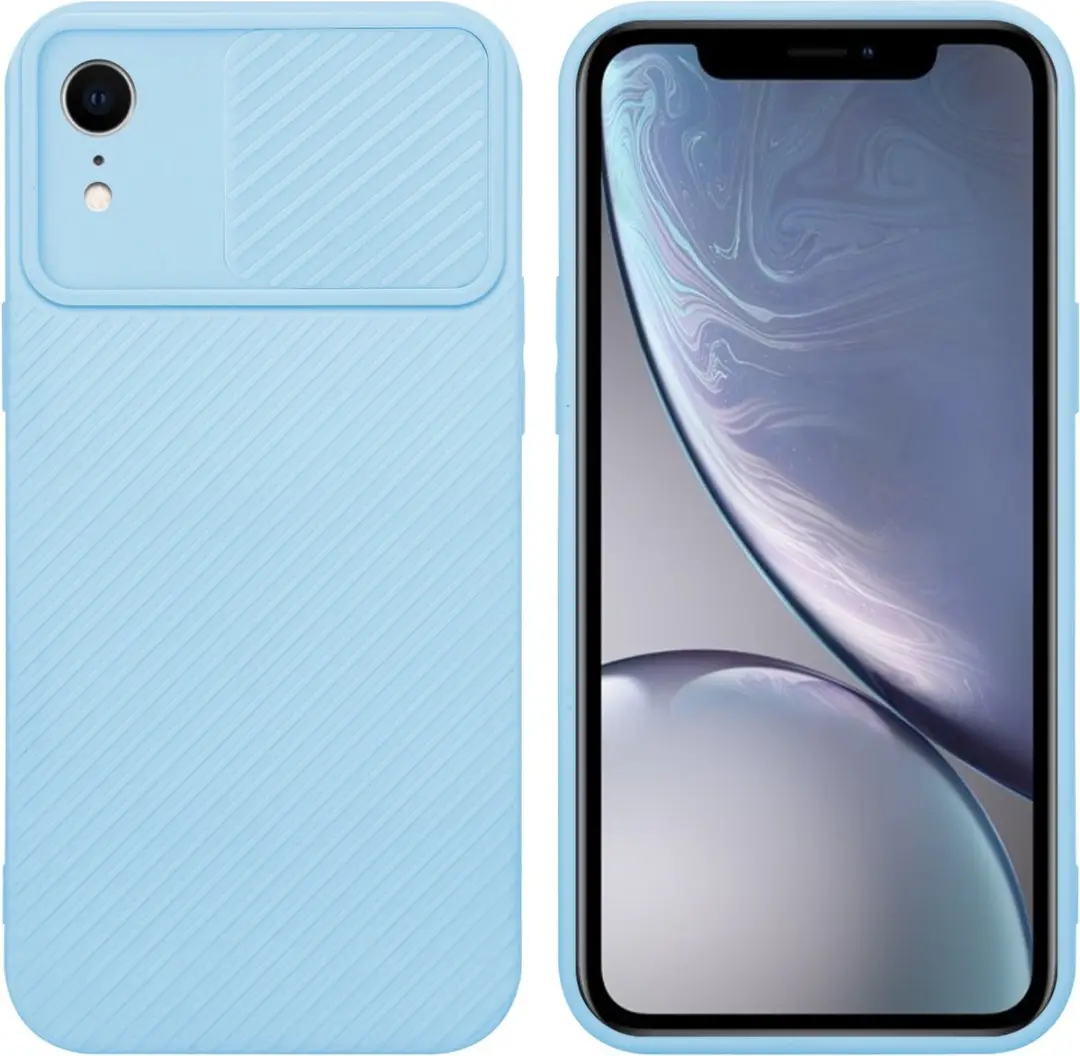 Cadorabo Hoesje geschikt voor Apple iPhone XR in Bonbon Licht Blauw