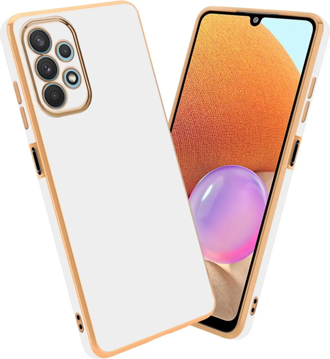 Cadorabo Hoesje geschikt voor Samsung Galaxy A32 4G in Glossy Wit