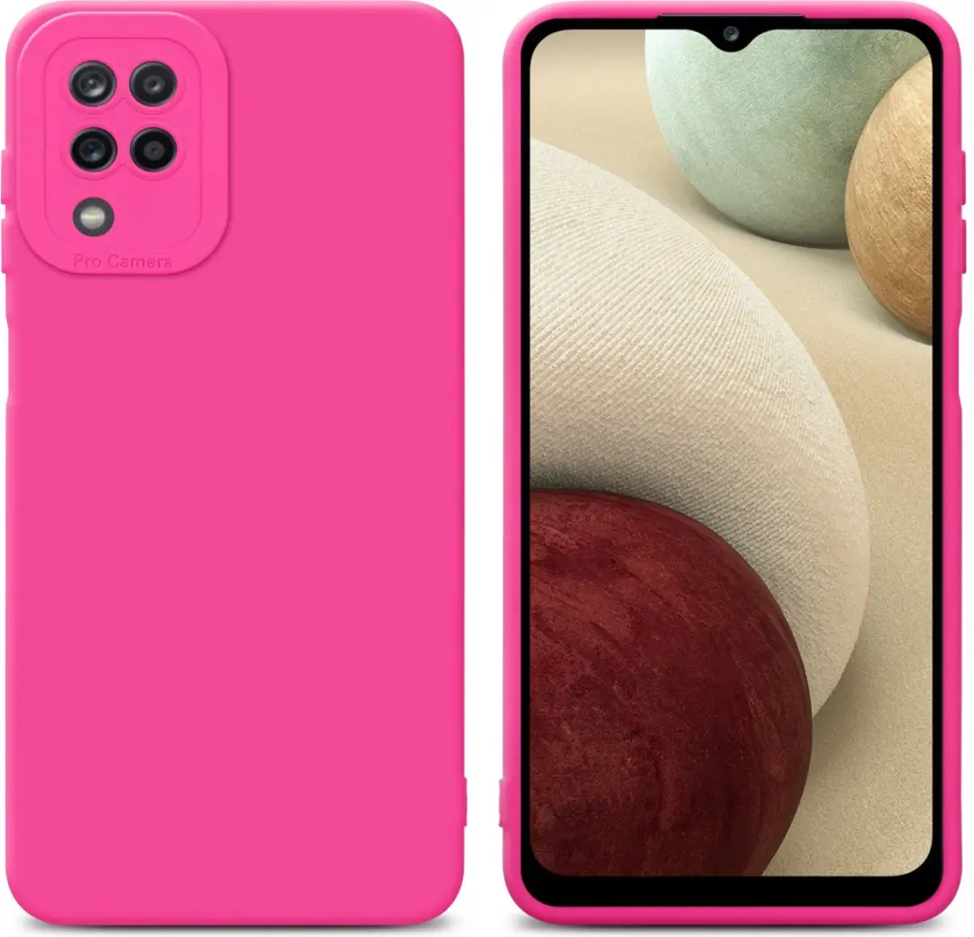 Cadorabo Hoesje geschikt voor Samsung Galaxy A12 / M12 in FLUID HOTPINK