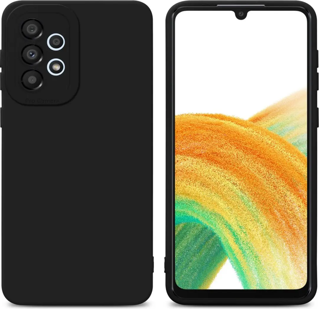 Cadorabo Hoesje geschikt voor Samsung Galaxy A32 4G in FLUID ZWART