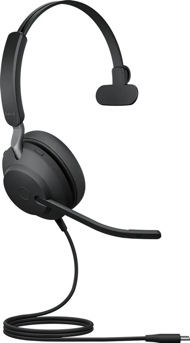 Jabra Evolve2 40 USB-C UC Mono Headset - Zwart