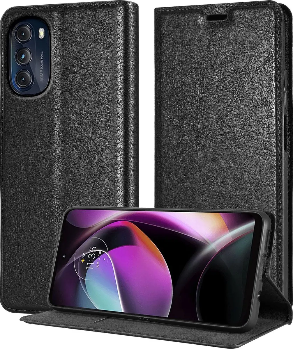 Cadorabo Hoesje geschikt voor Motorola MOTO G 5G 2022 in ZWARTE NACHT