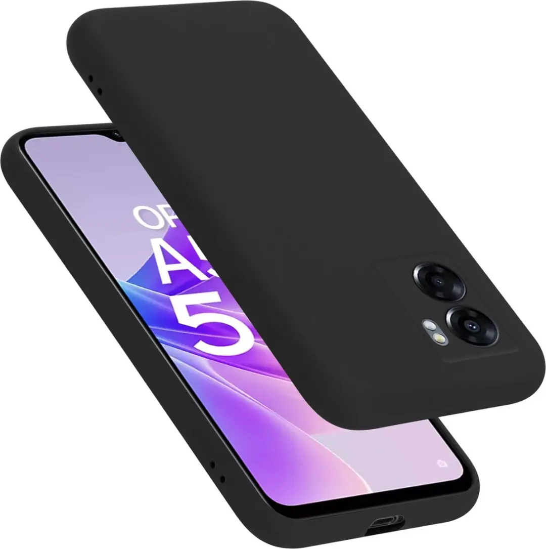 Cadorabo Hoesje geschikt voor Oppo A57 5G / A77 5G / Realme V23 in LIQUID ZWART