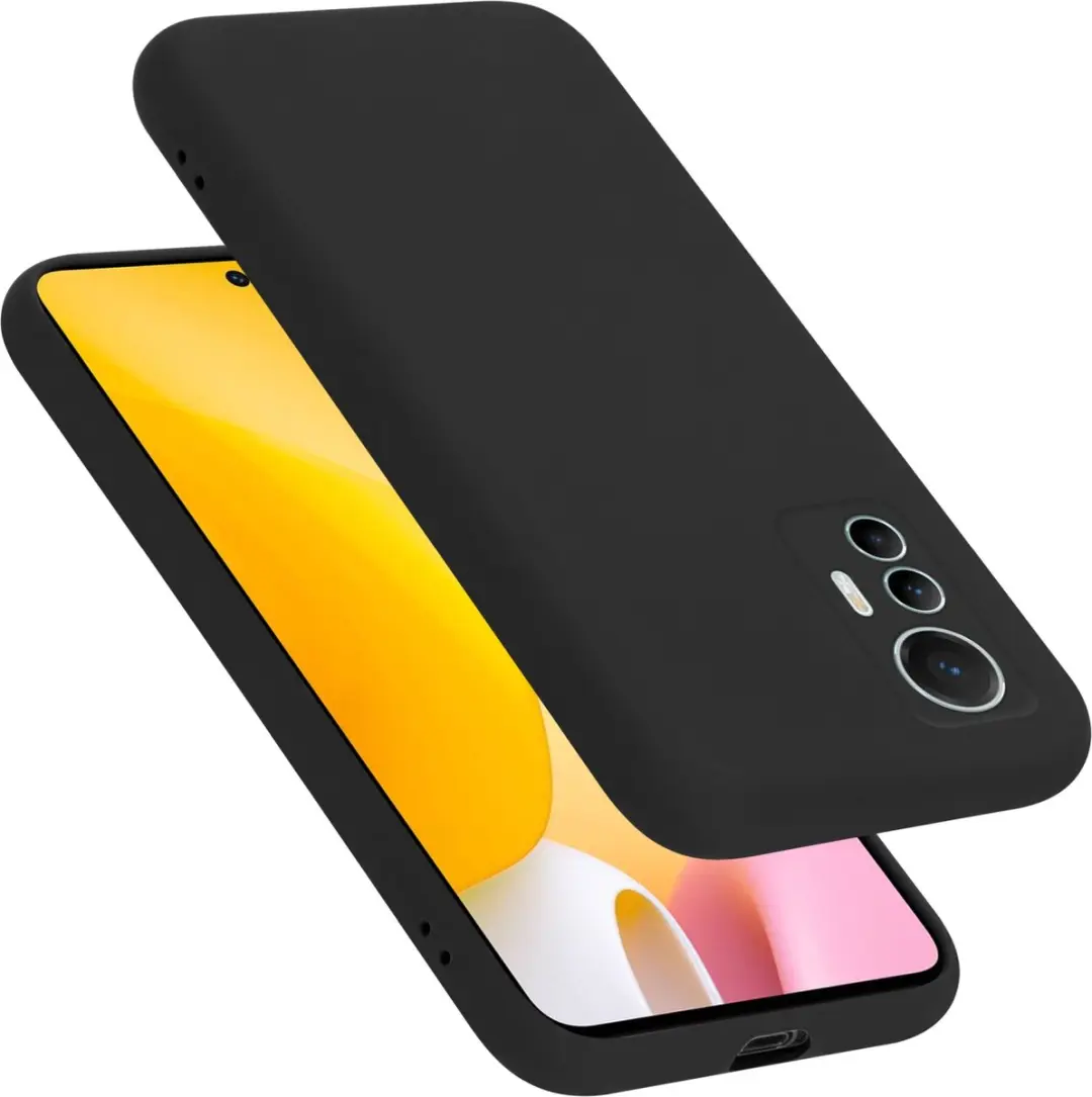 Cadorabo Hoesje geschikt voor Xiaomi 12 LITE in LIQUID ZWART