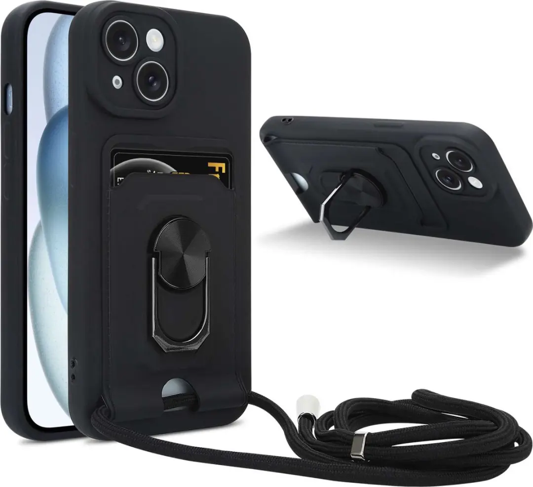 Cadorabo Telefoonketting Hoesje met standfunctie geschikt voor Apple iPhone 15 P