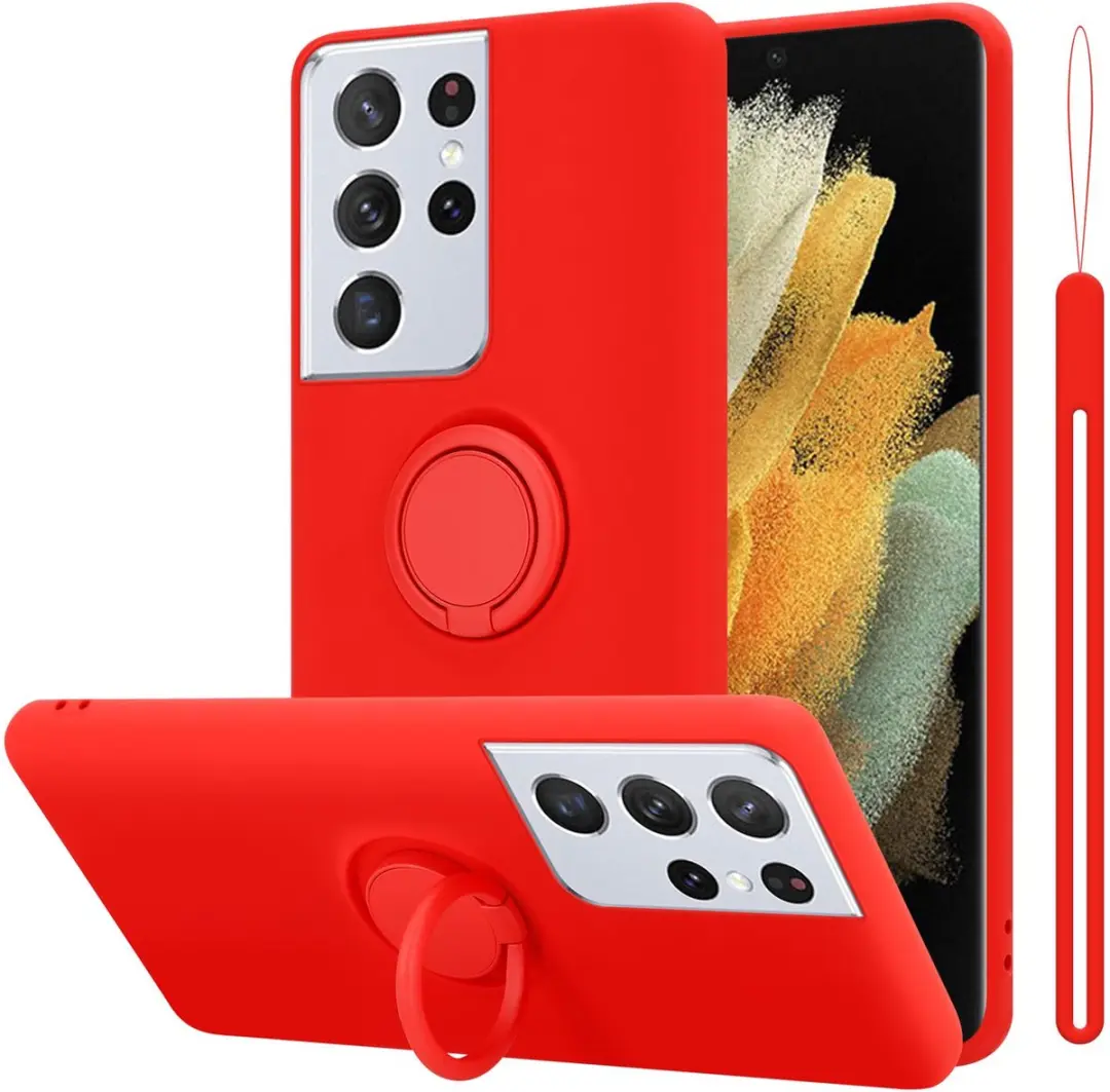 Cadorabo Hoesje geschikt voor Samsung Galaxy S24 ULTRA in LIQUID ROOD