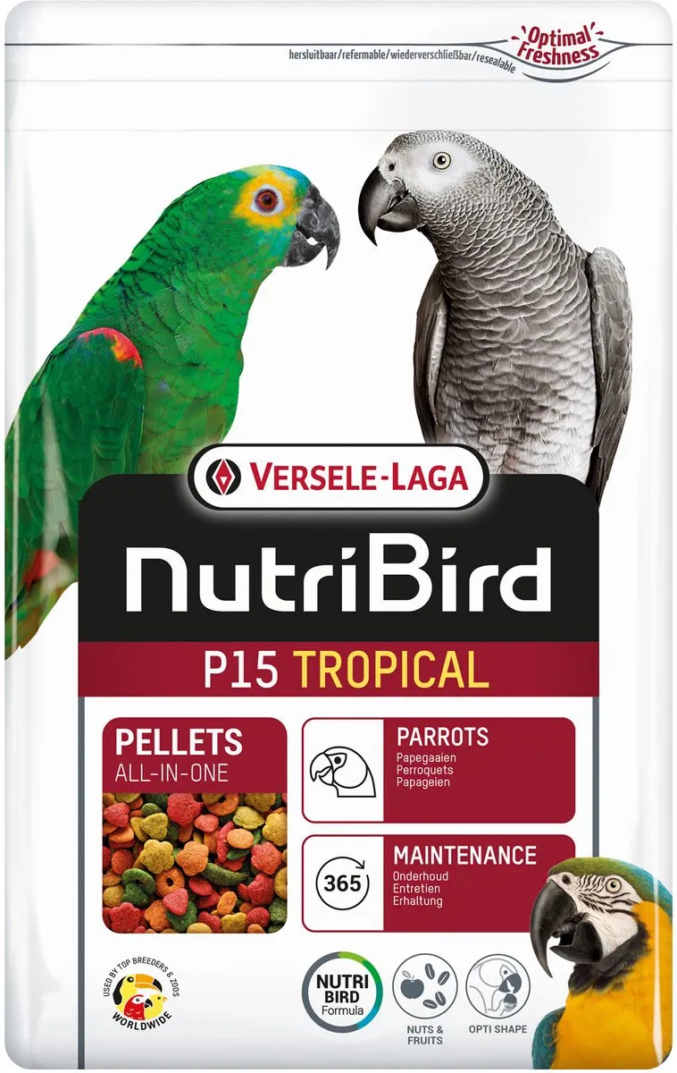 Versele-Laga Nutribird P15 Tropical Onderhoudsvoeder Papegaaienvoer 10kg
