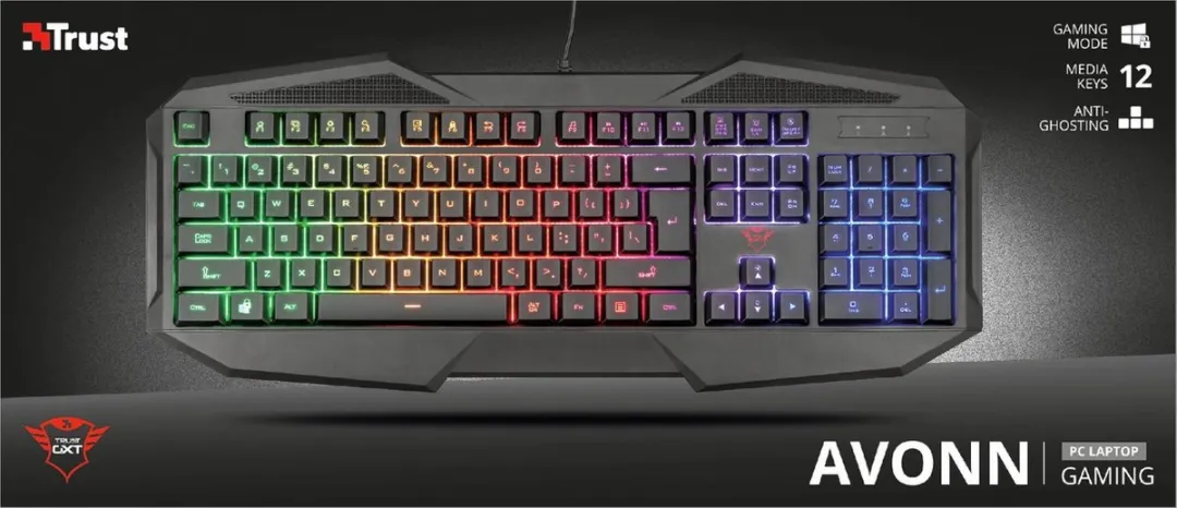 Trust Avonn GXT 830-RW Bedraad Gaming Toetsenbord - Zwart - afbeelding 6 van 6