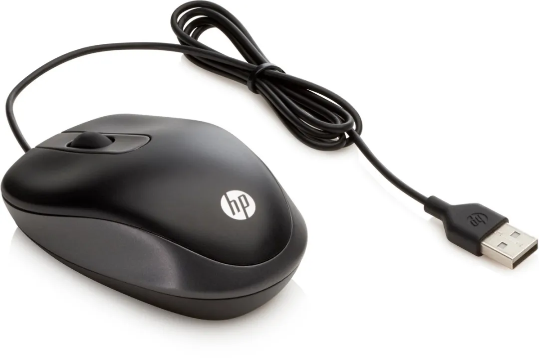 HP G1K28AA USB Travel Mouse - Zwart