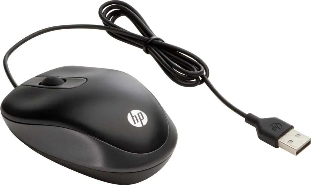 HP G1K28AA USB Travel Mouse - Zwart