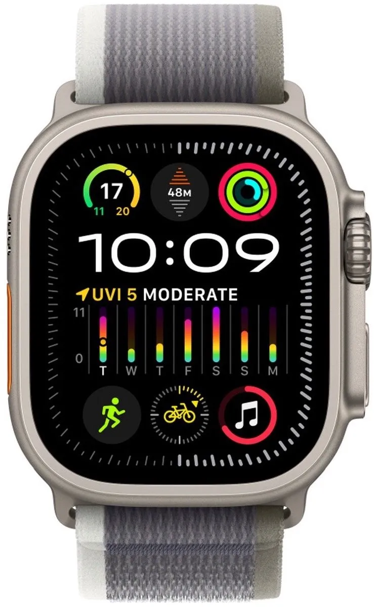 Apple Watch Trail Loop 49mm - Groen/Grijs - S/M