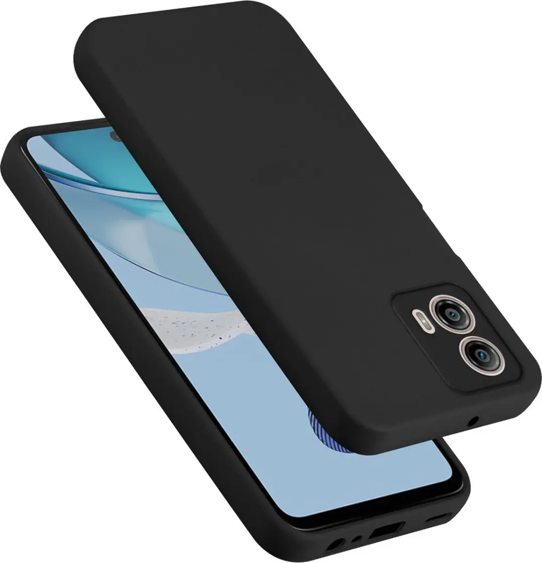 Cadorabo Hoesje geschikt voor Motorola Moto G53 5G in LIQUID ZWART