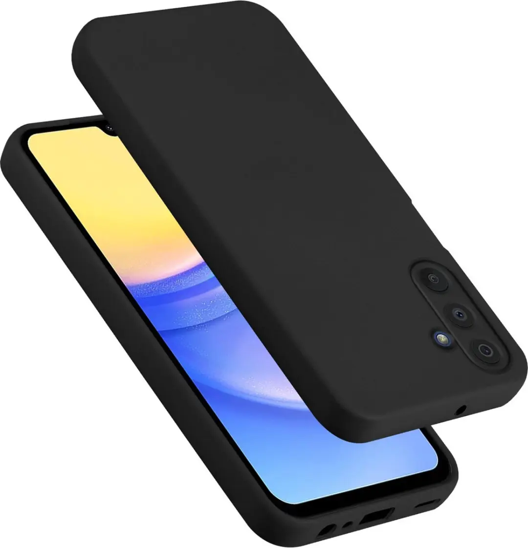 Cadorabo Hoesje geschikt voor Samsung Galaxy A15 in LIQUID ZWART