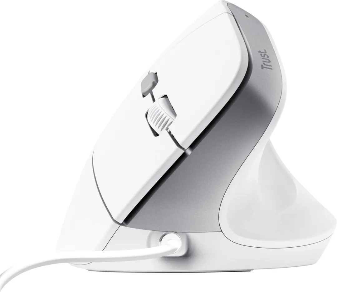 Trust Bayo V2 Ergonomische Muis - Verticaal - USB - Wit - afbeelding 6 van 6
