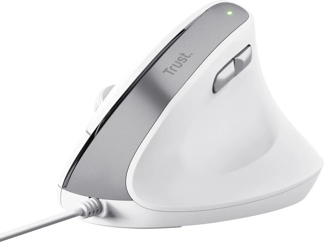 Trust Bayo V2 Ergonomische Muis - Verticaal - USB - Wit
