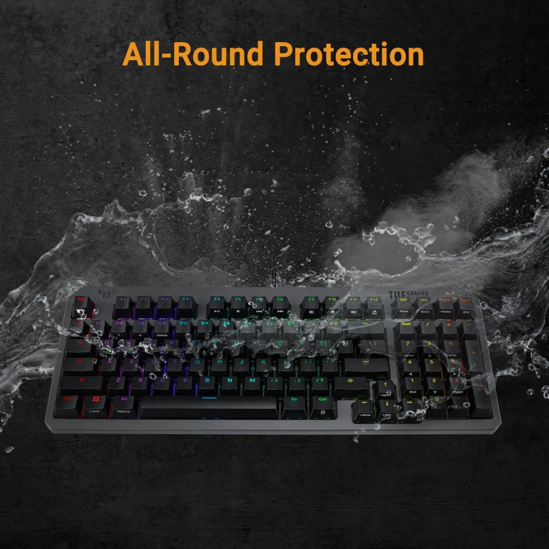 ASUS TUF Gaming K3 Gen II Mechanisch Toetsenbord - Kailh Red - Gun Metal Grijs