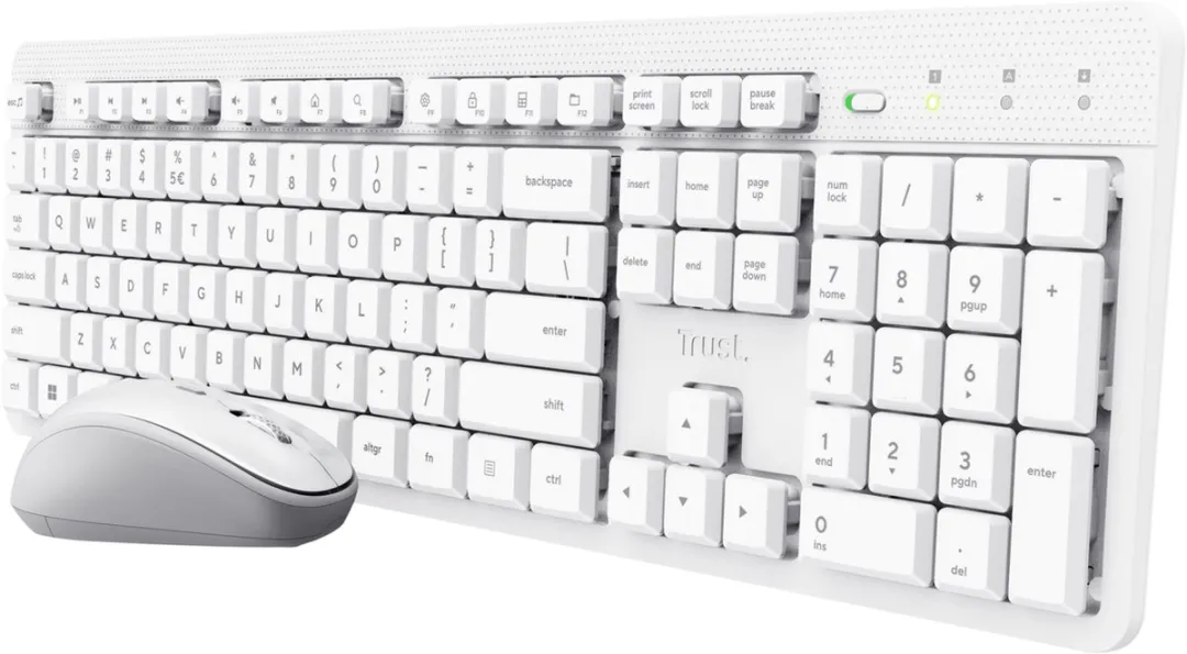 Trust ODY V2 Draadloos Toetsenbord & Muis Set - Wit