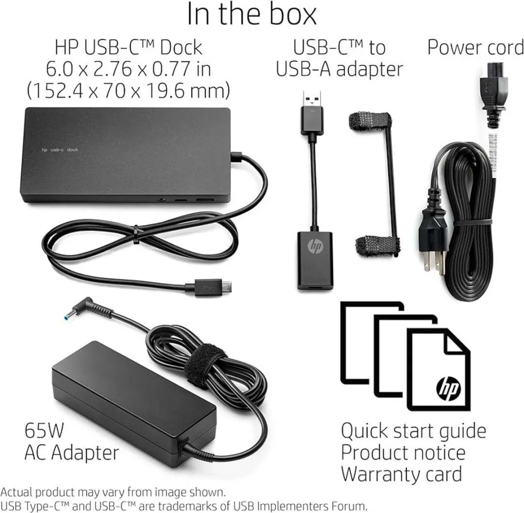 HP Elite X7W54UT USB-C Docking Station - Zwart