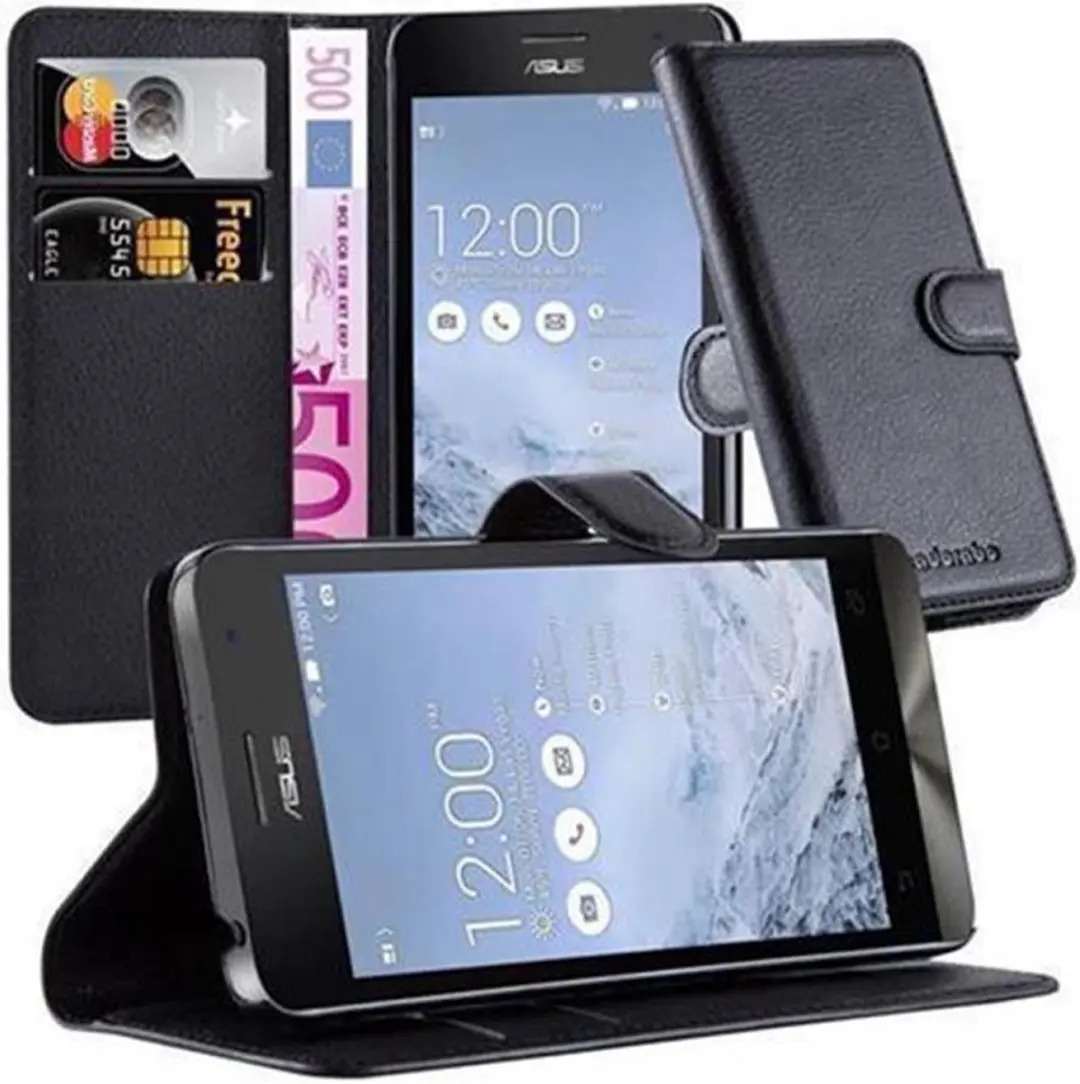 Cadorabo Hoesje geschikt voor Asus ZenFone 5 2014 in PHANTOM ZWART