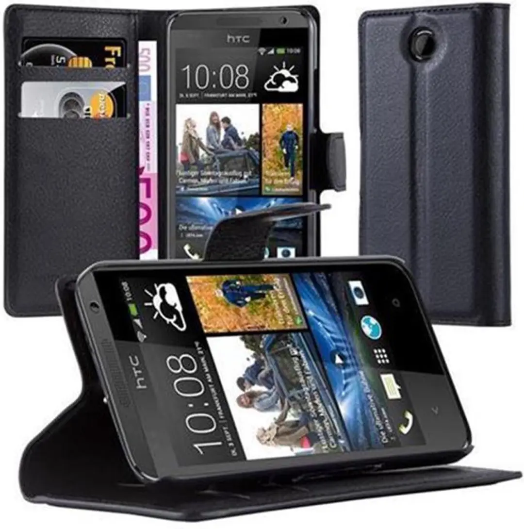 Cadorabo Hoesje geschikt voor HTC Desire 300 in PHANTOM ZWART