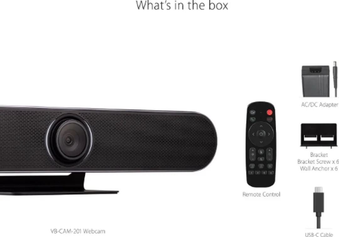 ViewSonic VB-CAM-201 Videoconferentiecamera 8,51 MP - Zwart