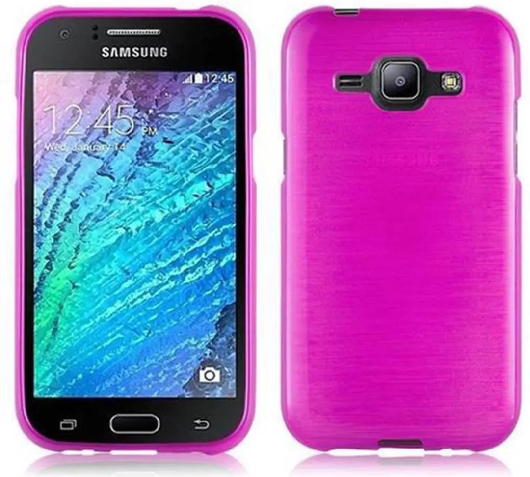 Cadorabo Hoesje geschikt voor Samsung Galaxy J1 2015 in ROZE