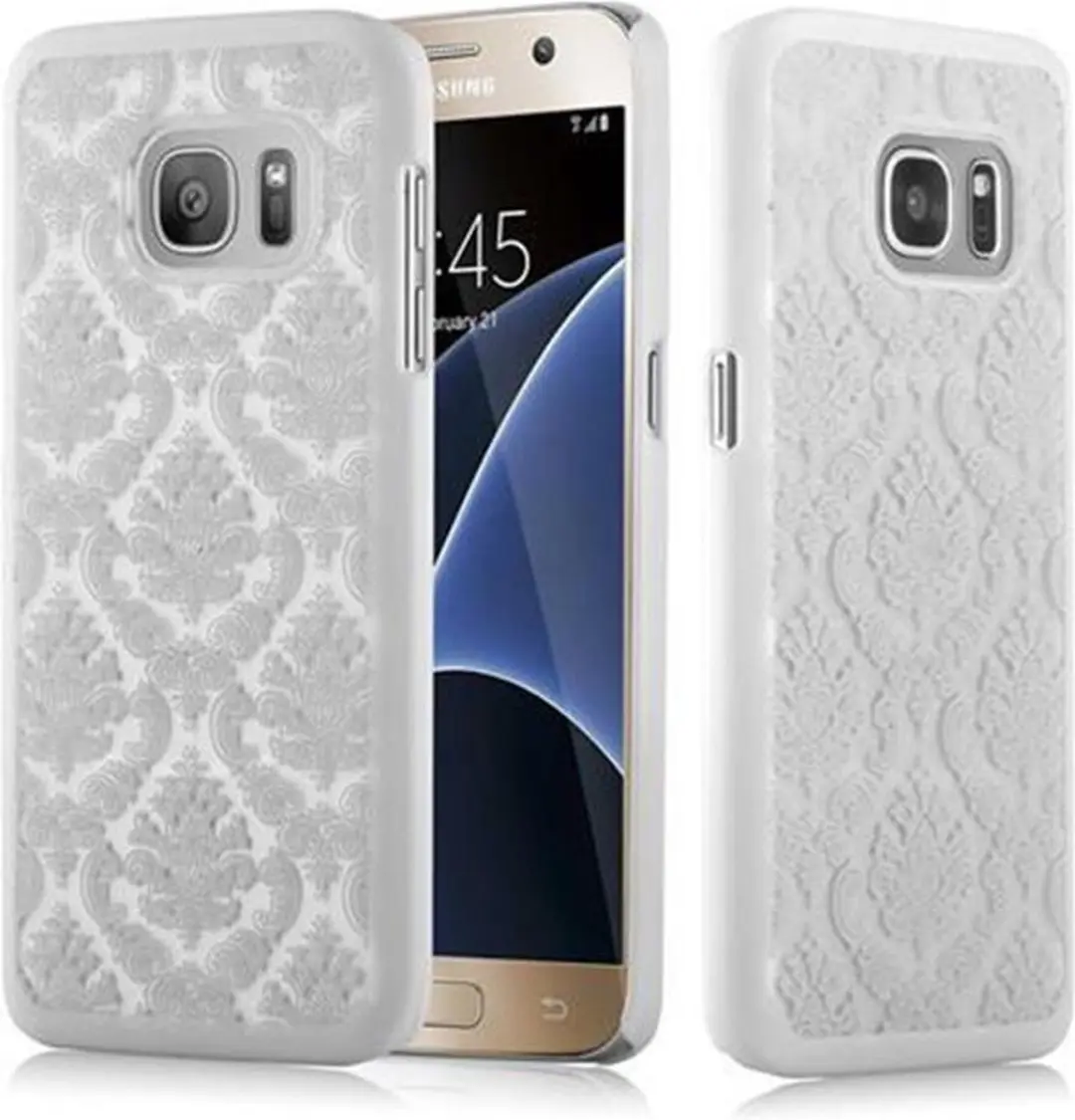 Cadorabo Hoesje geschikt voor Samsung Galaxy S7 in WIT