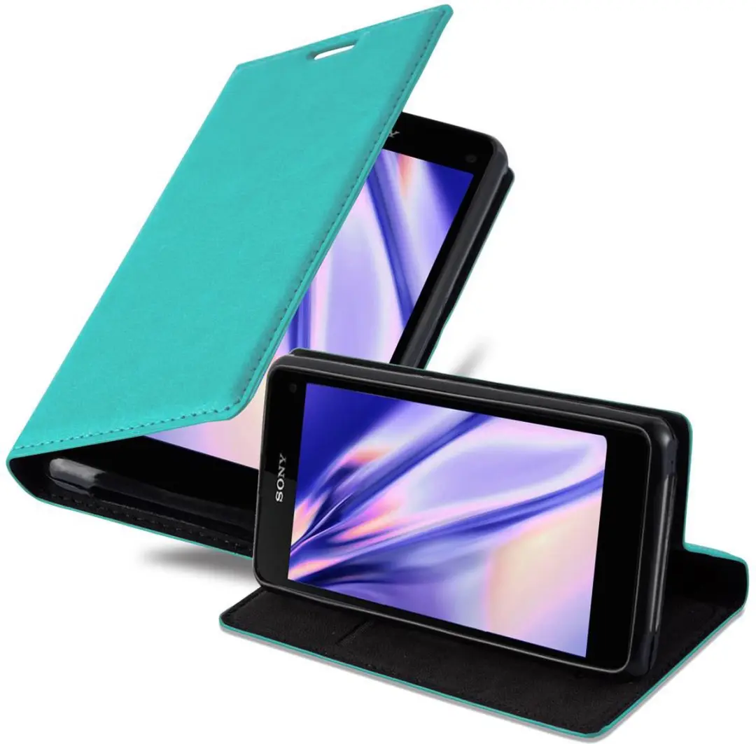 Cadorabo Hoesje geschikt voor Sony Xperia Z1 COMPACT in BENZINE TURKOOIS