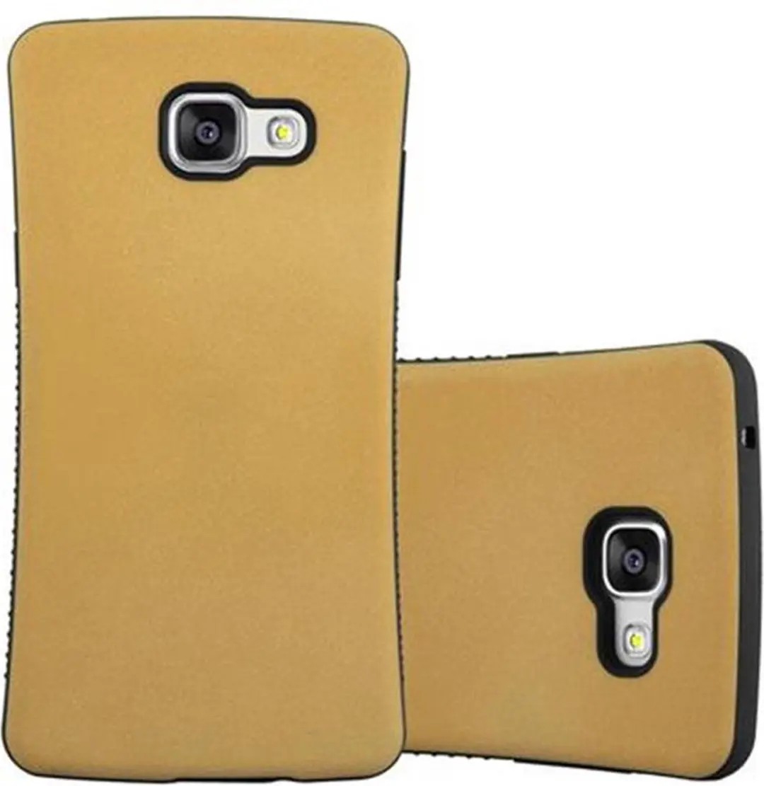 Cadorabo Hoesje geschikt voor Samsung Galaxy A3 2016 in GOUD BRUIN