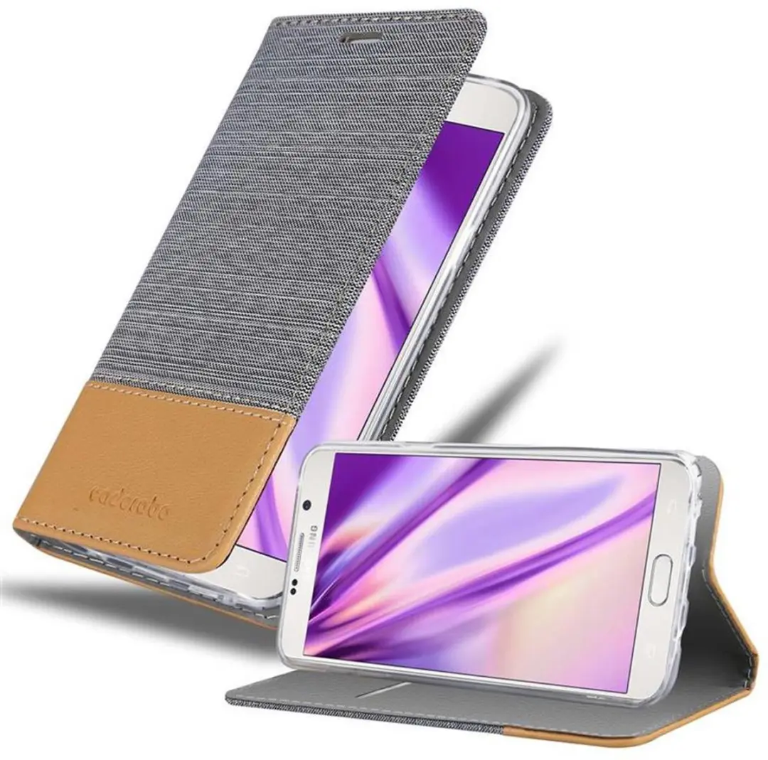 Cadorabo Hoesje geschikt voor Samsung Galaxy NOTE 5 in LICHTGRIJS BRUIN