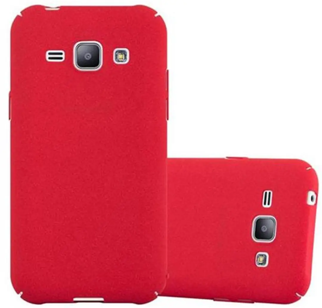 Cadorabo Hoesje geschikt voor Samsung Galaxy J1 2015 in FROSTY ROOD