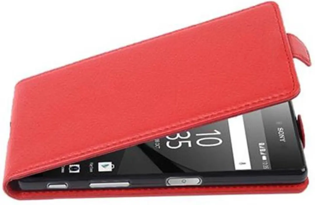 Cadorabo Hoesje geschikt voor Sony Xperia Z5 in INFERNO ROOD