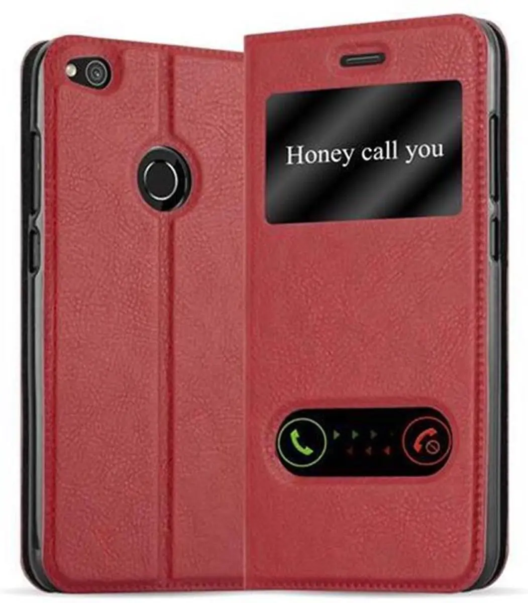 Cadorabo Hoesje geschikt voor Huawei P8 LITE 2017 / P9 LITE 2017 in SAFRAN ROOD