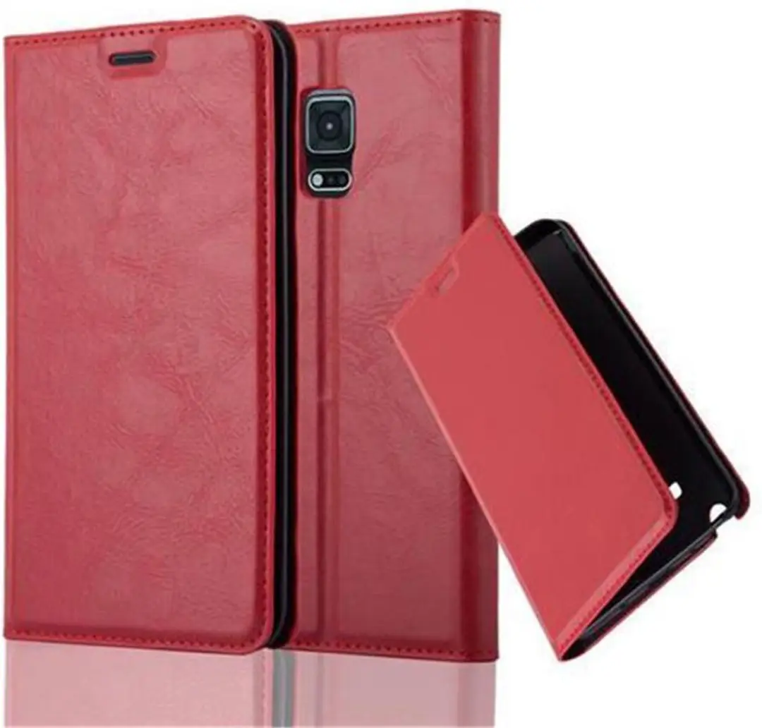 Cadorabo Hoesje geschikt voor Samsung Galaxy NOTE EDGE in APPEL ROOD