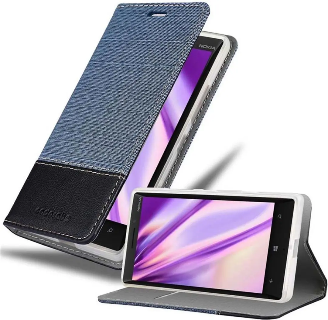 Cadorabo Hoesje geschikt voor Nokia Lumia 929 / 930 in DONKERBLAUW ZWART