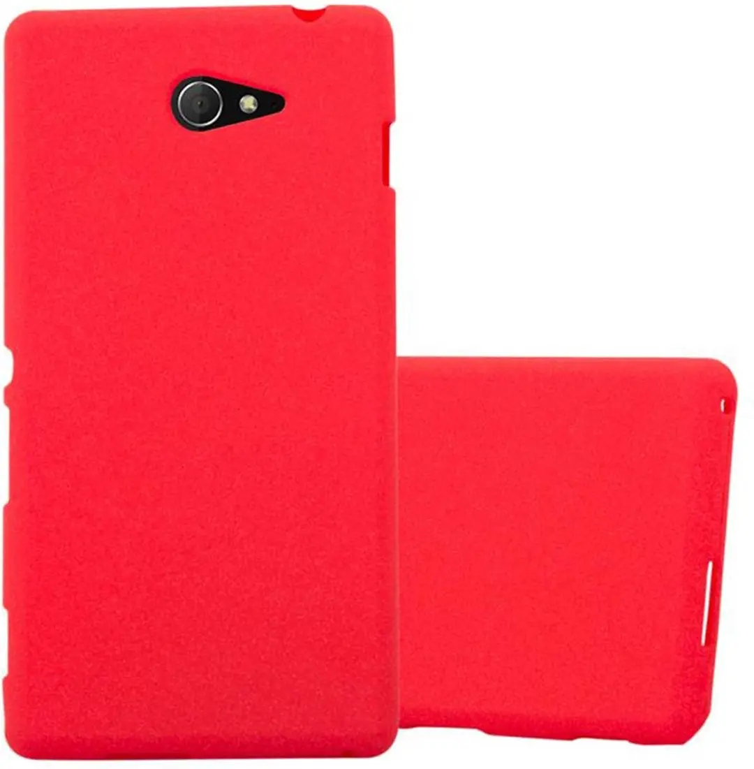Cadorabo Hoesje geschikt voor Sony Xperia M2 / M2 AQUA in FROST ROOD
