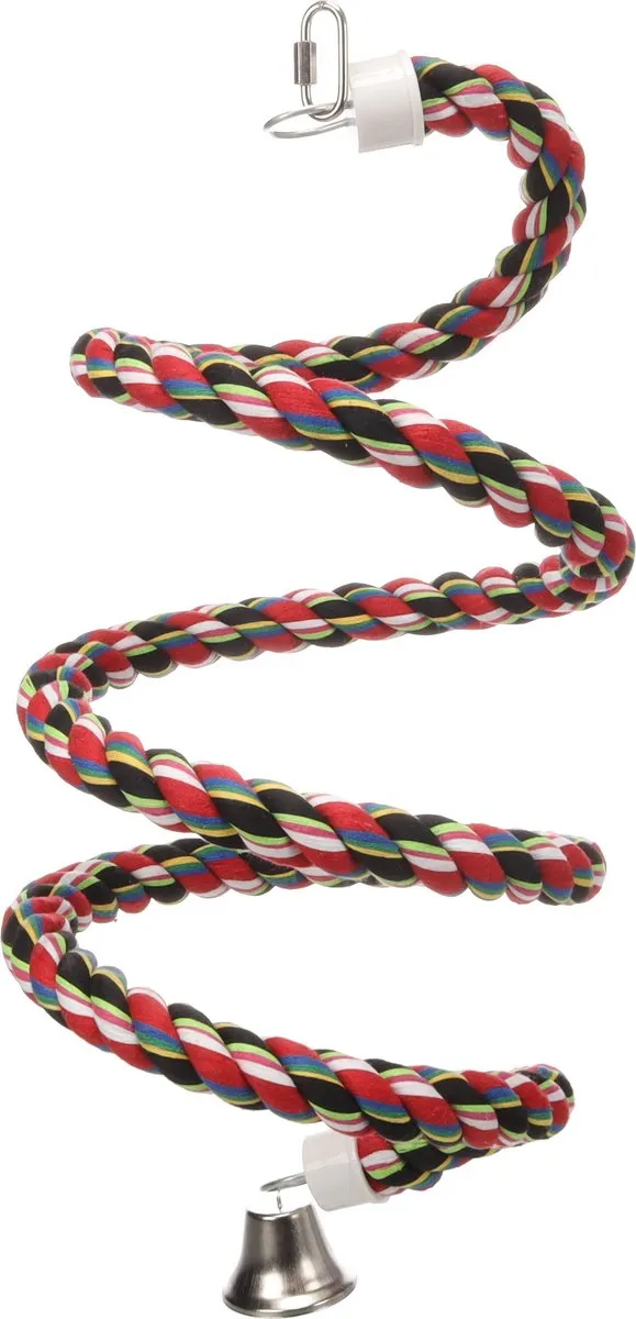 Flamingo Vogelspeelgoed Katoenen Twister Blauw - 25cm x Ø30mm