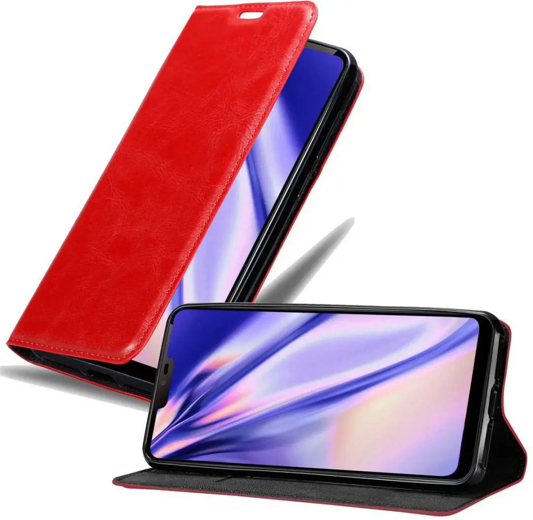 Cadorabo Hoesje geschikt voor LG G7 ThinQ / FIT / ONE in APPEL ROOD