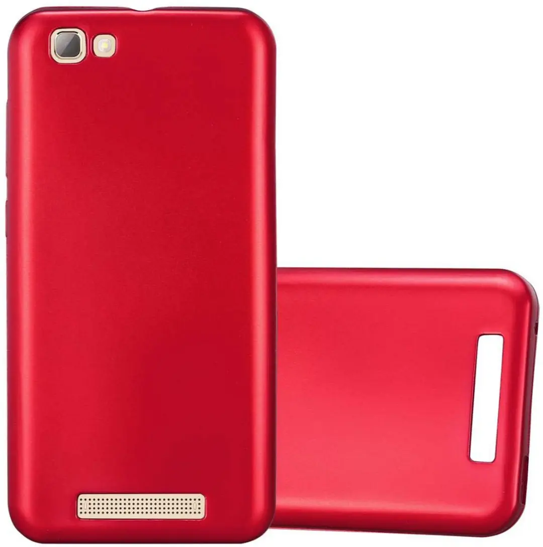 Cadorabo Hoesje geschikt voor ZTE Blade A612 in METALLIC ROOD